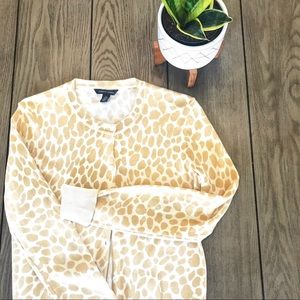 Tommy Hilfiger Tan Leopard sprint Cardigan